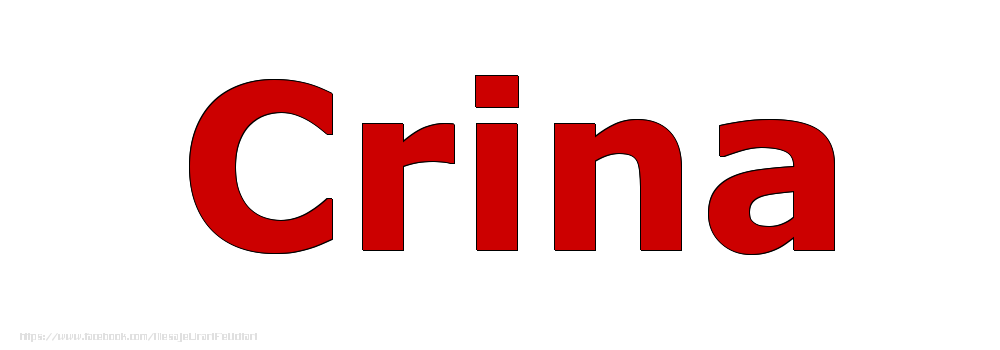 Felicitari cu numele tau - Poza cu numele Crina - Rosu