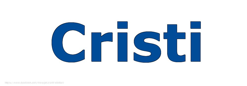 Felicitari cu numele tau - Poza cu numele Cristi - Albastru