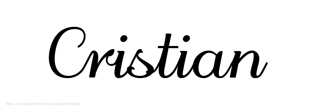 Felicitari cu numele tau - Imagine cu numele Cristian - Scris de mână