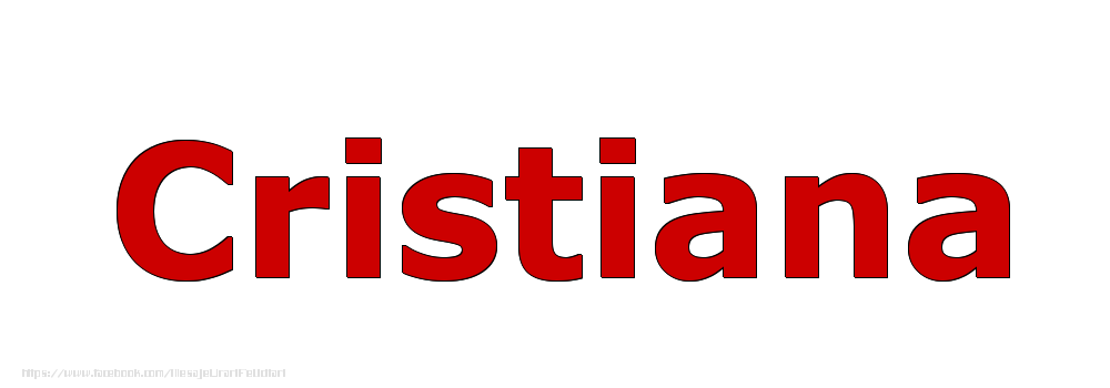 Felicitari cu numele tau - Poza cu numele Cristiana - Rosu