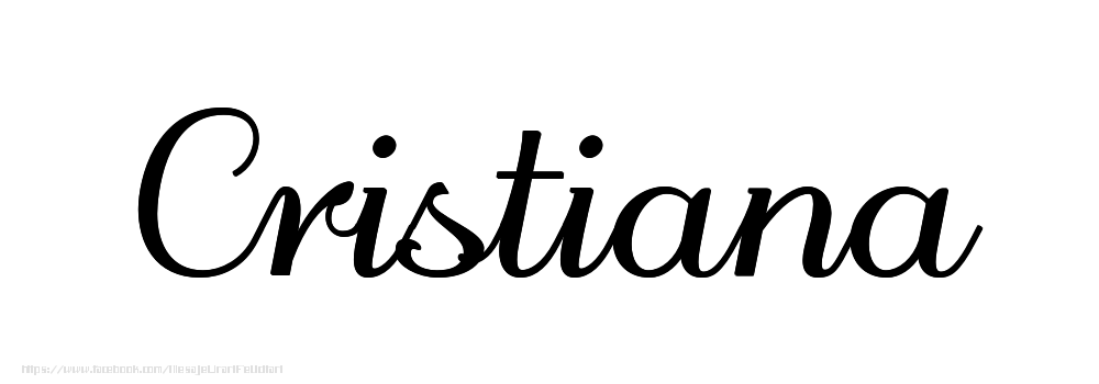 Felicitari cu numele tau - Imagine cu numele Cristiana - Scris de mână
