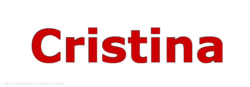 Felicitari cu numele tau - Poza cu numele Cristina - Rosu