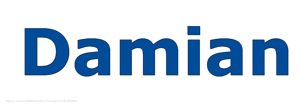 Felicitari cu numele tau - Poza cu numele Damian - Albastru