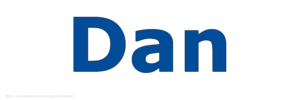 Felicitari cu numele tau - Poza cu numele Dan - Albastru