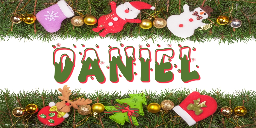 Felicitari cu numele tau - Poza cu numele Daniel de Craciun