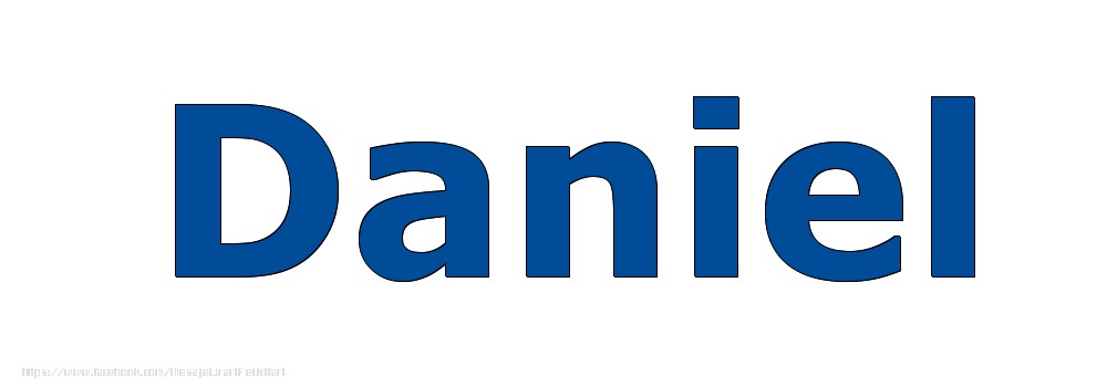 Felicitari cu numele tau - Poza cu numele Daniel - Albastru