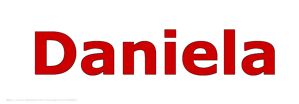 Felicitari cu numele tau - Poza cu numele Daniela - Rosu