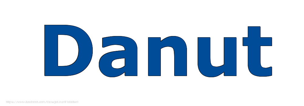 Felicitari cu numele tau - Poza cu numele Danut - Albastru