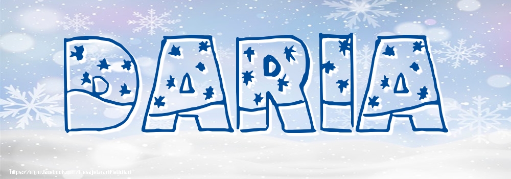 Felicitari cu numele tau - Imagine cu numele Daria - Iarna