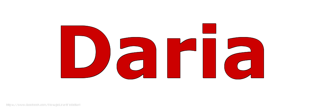 Felicitari cu numele tau - Poza cu numele Daria - Rosu