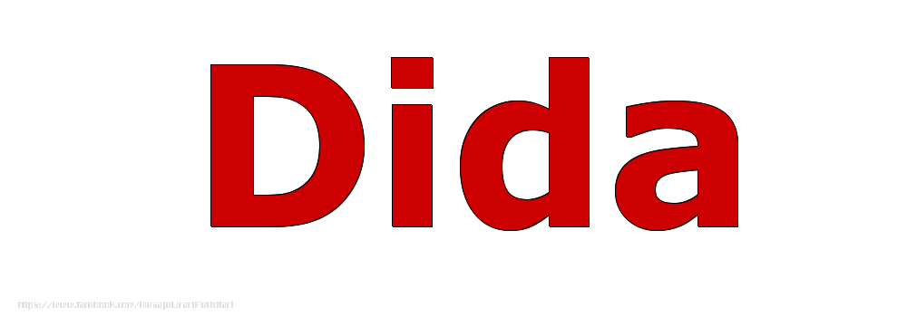 Felicitari cu numele tau - Poza cu numele Dida - Rosu