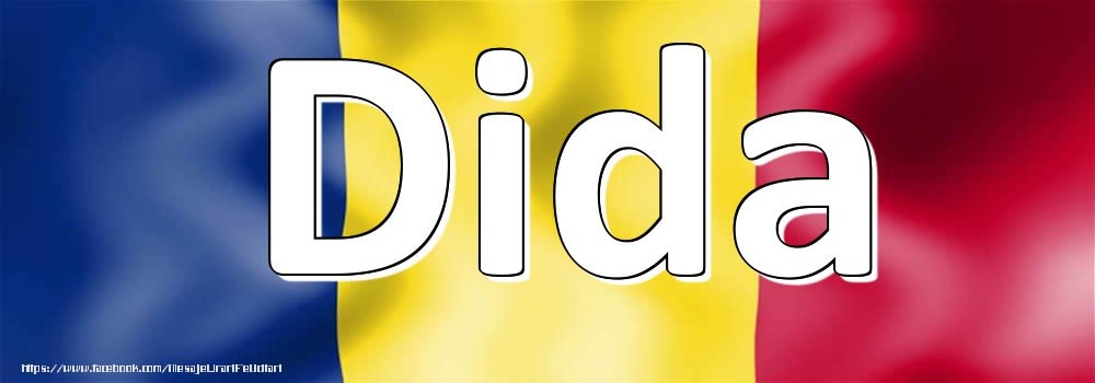 Felicitari cu numele tau - Numele Dida pe steagul României