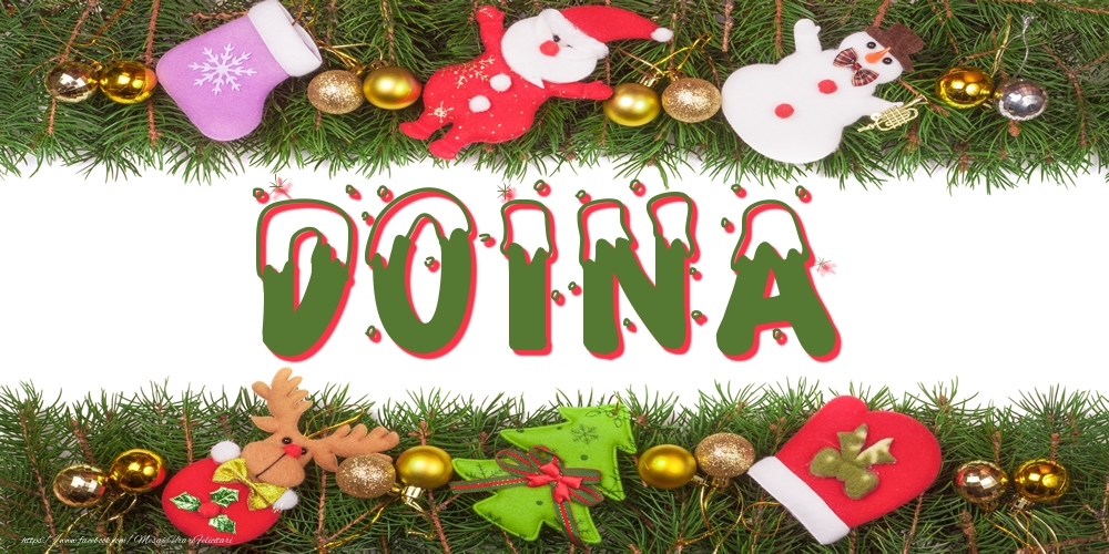 Felicitari cu numele tau - Poza cu numele Doina de Craciun