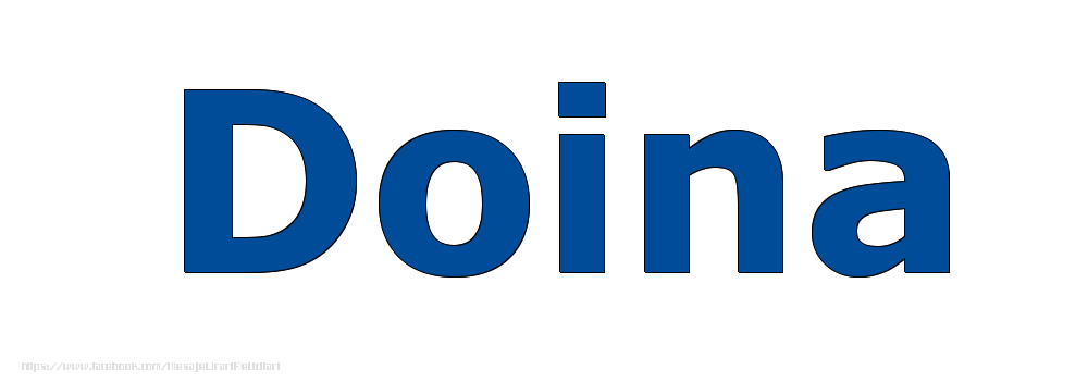 Felicitari cu numele tau - Poza cu numele Doina - Albastru