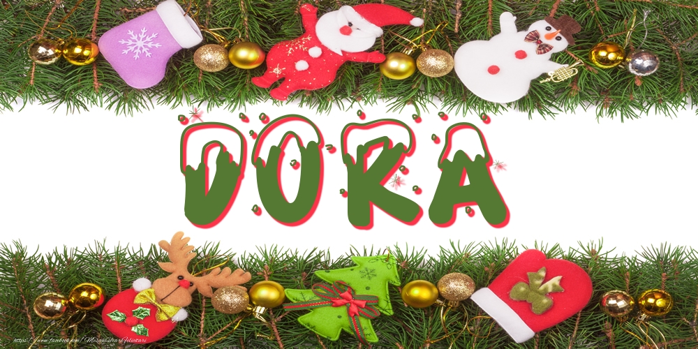 Felicitari cu numele tau - Poza cu numele Dora de Craciun