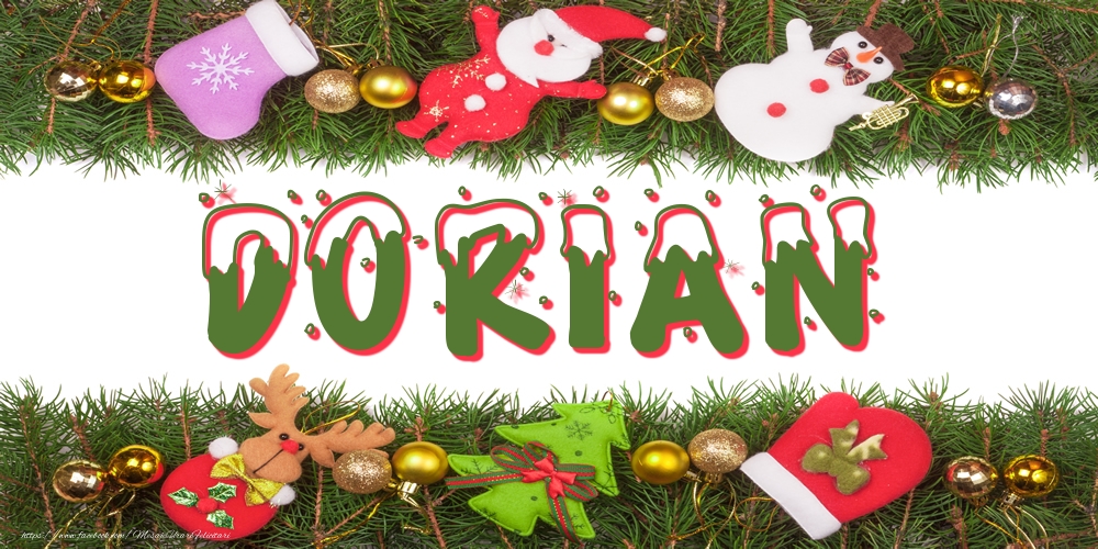 Felicitari cu numele tau - Poza cu numele Dorian de Craciun