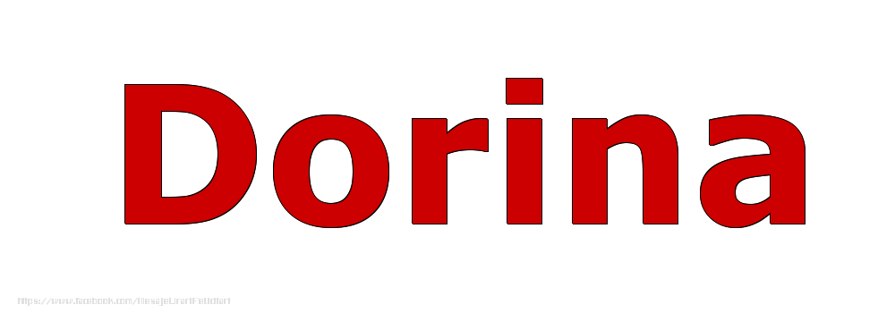 Felicitari cu numele tau - Poza cu numele Dorina - Rosu