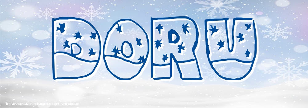 Felicitari cu numele tau - Imagine cu numele Doru - Iarna