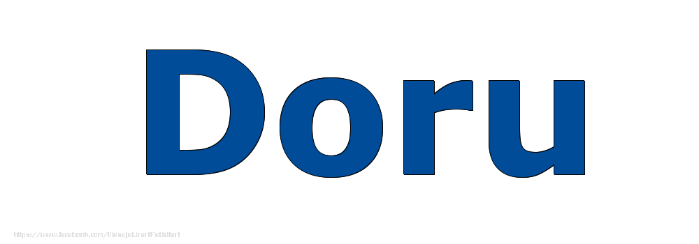 Felicitari cu numele tau - Poza cu numele Doru - Albastru