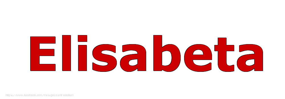 Felicitari cu numele tau - Poza cu numele Elisabeta - Rosu