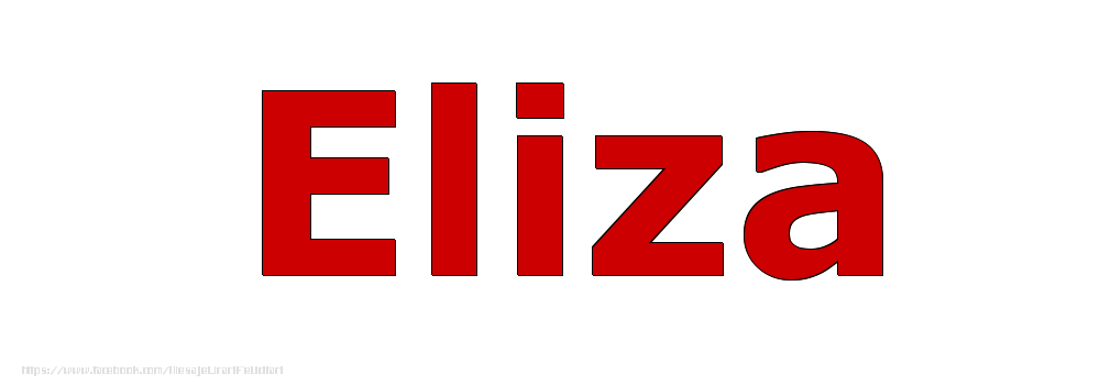 Felicitari cu numele tau - Poza cu numele Eliza - Rosu