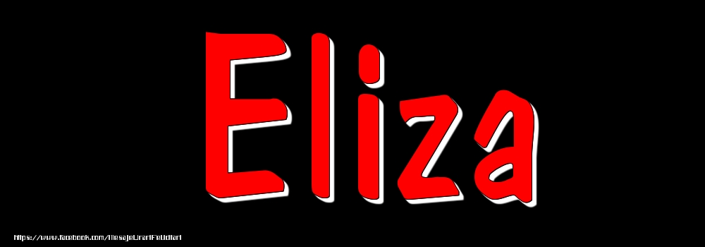 Felicitari cu numele tau - Imagine cu numele Eliza - Rosu pe fundal Negru