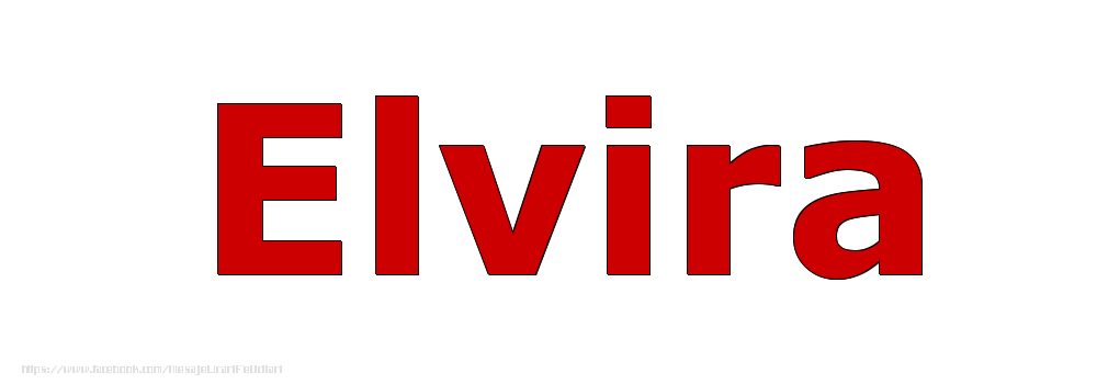 Felicitari cu numele tau - Poza cu numele Elvira - Rosu