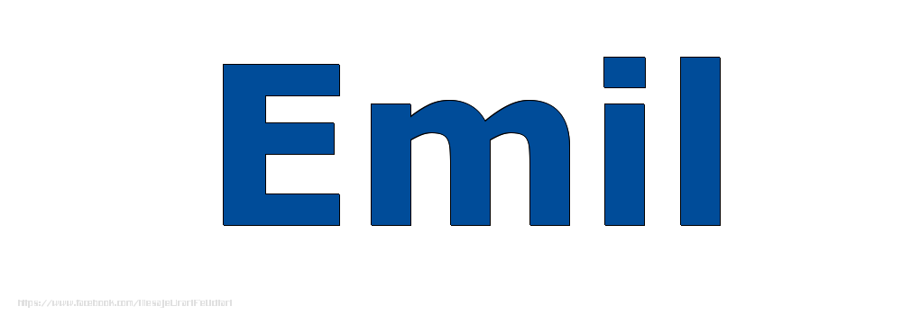 Felicitari cu numele tau - Poza cu numele Emil - Albastru