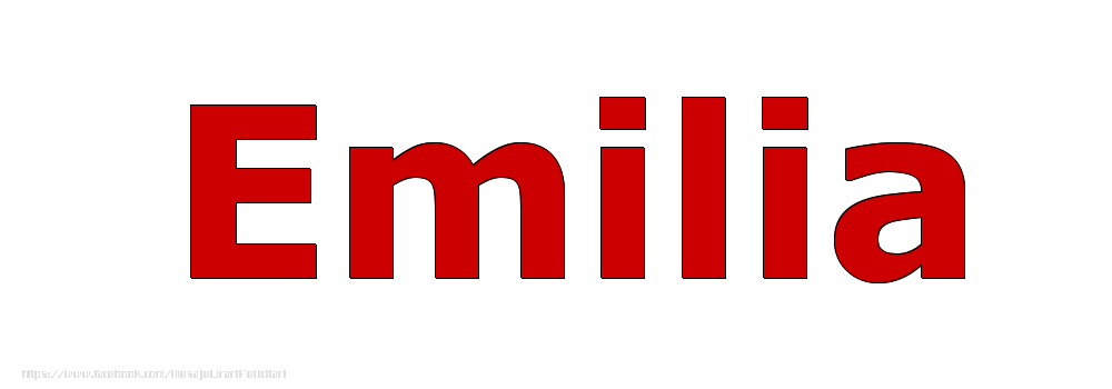 Felicitari cu numele tau - Poza cu numele Emilia - Rosu