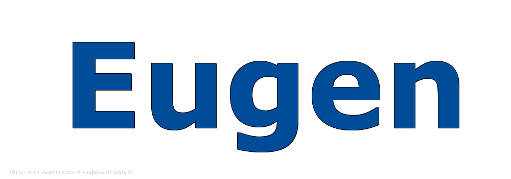 Felicitari cu numele tau - Poza cu numele Eugen - Albastru