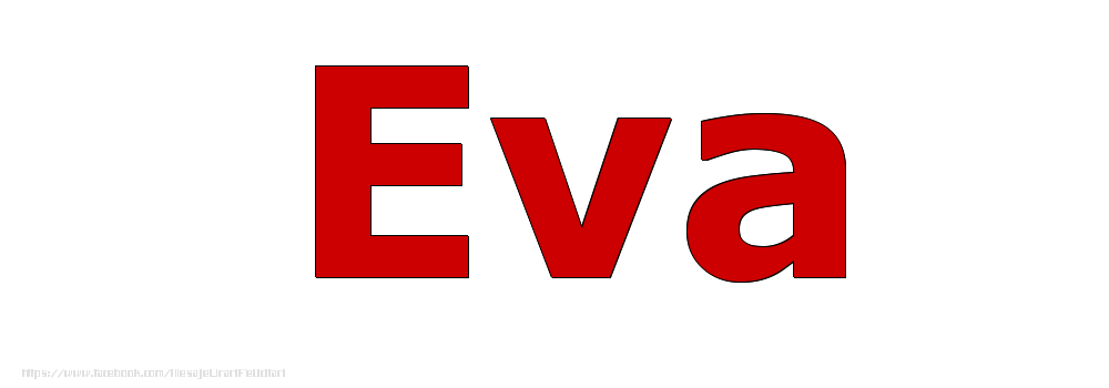 Felicitari cu numele tau - Poza cu numele Eva - Rosu