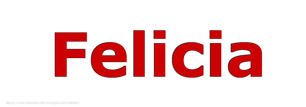 Felicitari cu numele tau - Poza cu numele Felicia - Rosu