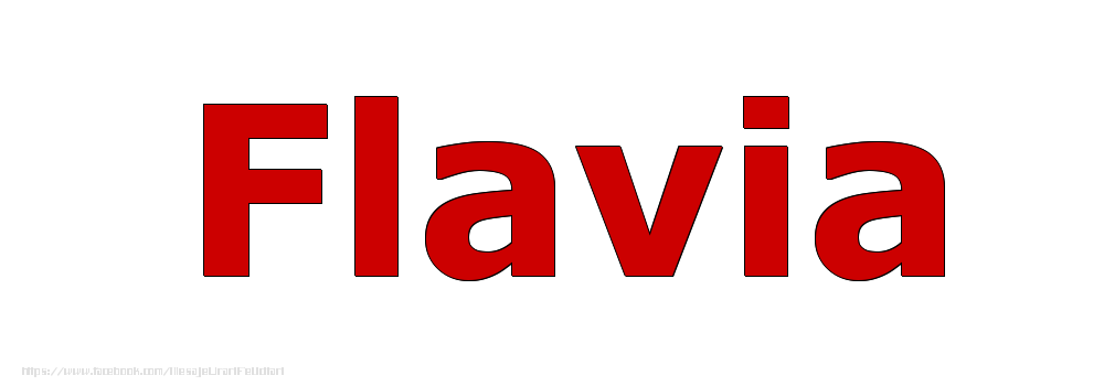 Felicitari cu numele tau - Poza cu numele Flavia - Rosu