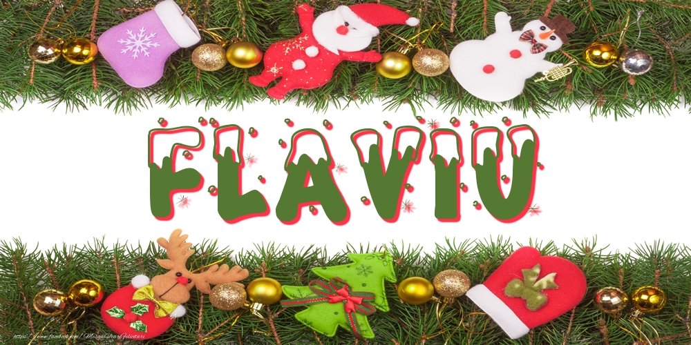 Felicitari cu numele tau - Poza cu numele Flaviu de Craciun