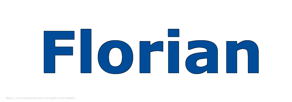 Felicitari cu numele tau - Poza cu numele Florian - Albastru