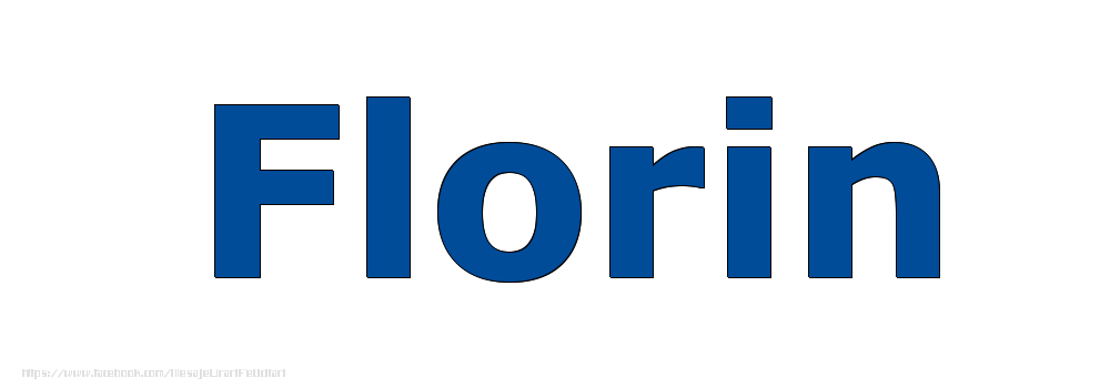 Felicitari cu numele tau - Poza cu numele Florin - Albastru