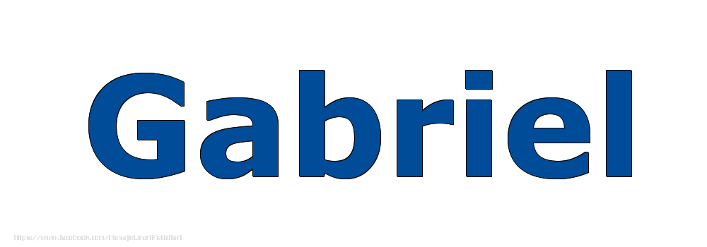 Felicitari cu numele tau - Poza cu numele Gabriel - Albastru