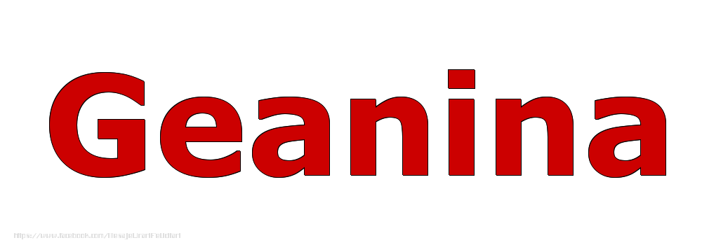 Felicitari cu numele tau - Poza cu numele Geanina - Rosu