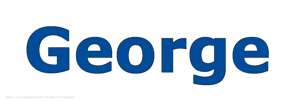 Felicitari cu numele tau - Poza cu numele George - Albastru