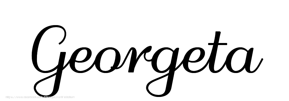 Felicitari cu numele tau - Imagine cu numele Georgeta - Scris de mână