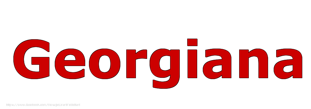 Felicitari cu numele tau - Poza cu numele Georgiana - Rosu