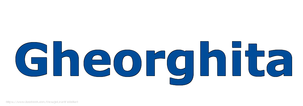 Felicitari cu numele tau - Poza cu numele Gheorghita - Albastru