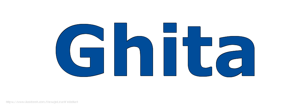 Felicitari cu numele tau - Poza cu numele Ghita - Albastru