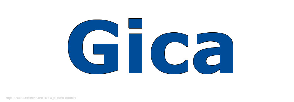 Felicitari cu numele tau - Poza cu numele Gica - Albastru