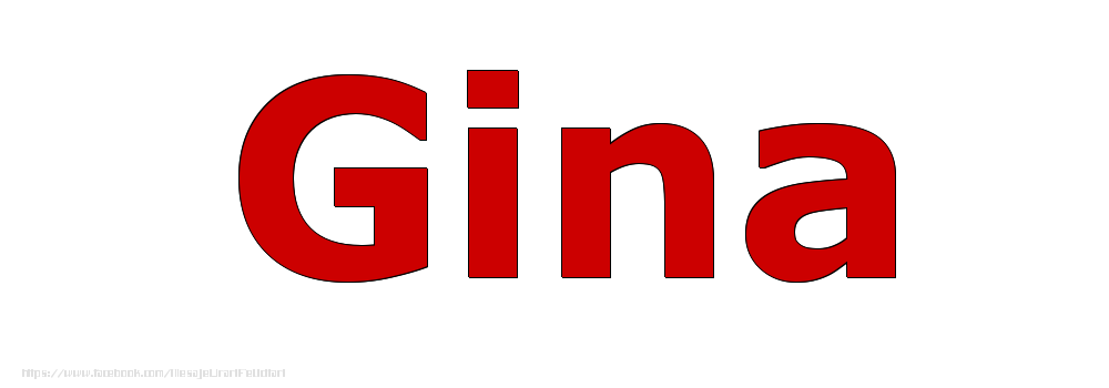 Felicitari cu numele tau - Poza cu numele Gina - Rosu