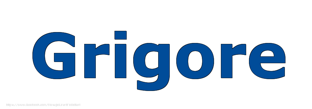Felicitari cu numele tau - Poza cu numele Grigore - Albastru