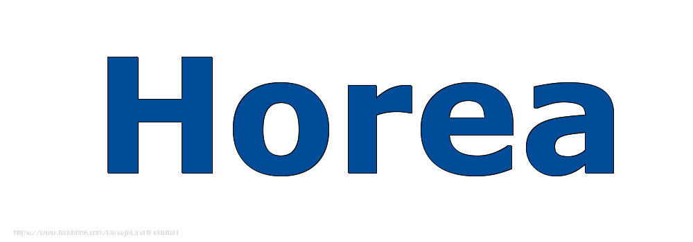 Felicitari cu numele tau - Poza cu numele Horea - Albastru