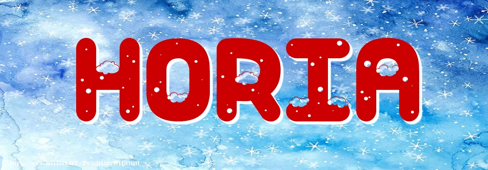 Felicitari cu numele tau - Poza cu numele Horia - Iarna