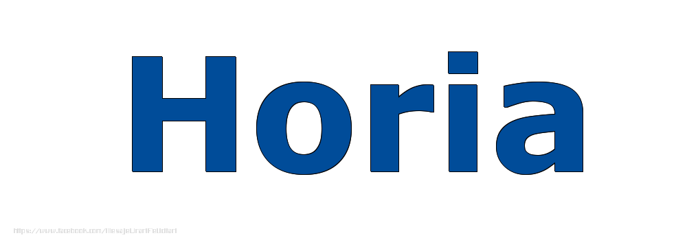 Felicitari cu numele tau - Poza cu numele Horia - Albastru