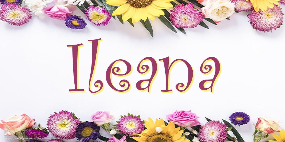Felicitari cu numele tau - Poza cu numele Ileana - Flori